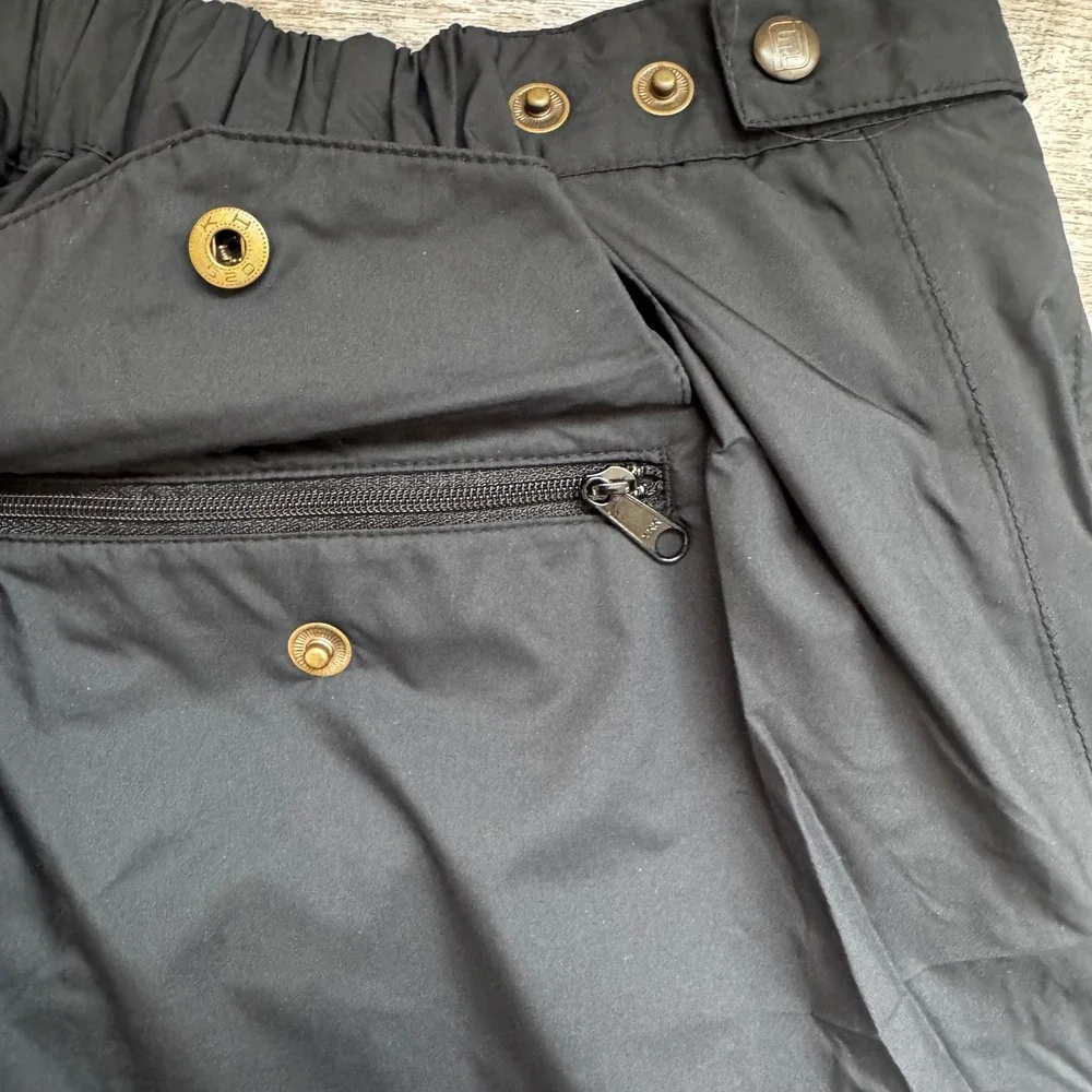 FootJoy DryJoys Golf Rain Pants XXL Regular Black Convertible Zip Off Waterproof